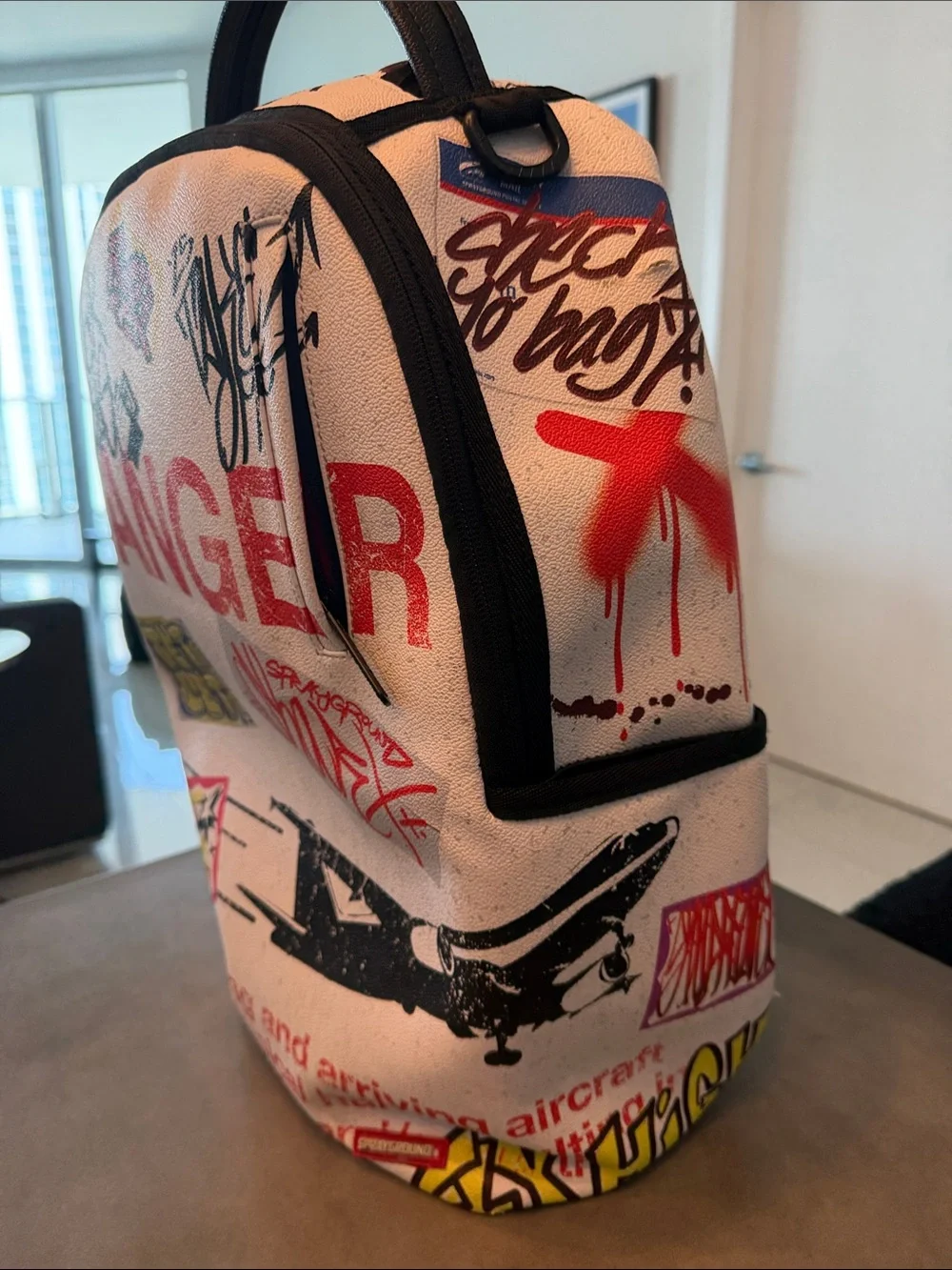 Sprayground Pink 'Danger' Graffiti Kids Mini Backpack